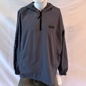 LSKD Pullover Windbreaker Lightweight Anorak Jacket Activewear Gray M